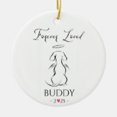 ドッグメモリアルオーナメントペットパーソナライズされた セラミックオーナメント (正面)
