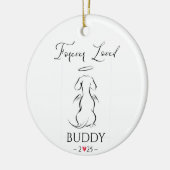 ドッグメモリアルオーナメントペットパーソナライズされた セラミックオーナメント (左)