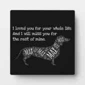 ドッグメモリアルサイン - 名入れダックスフンド  Pl フォトプラーク (正面)