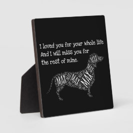 ドッグメモリアルサイン - 名入れダックスフンド Pl フォトプラーク