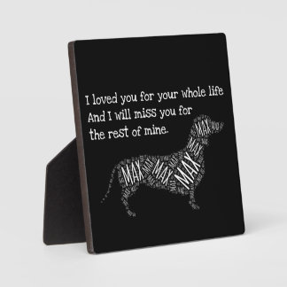 ドッグメモリアルサイン - 名入れダックスフンド Pl フォトプラーク