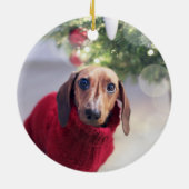 ドッグメモリアルフォトバックセラミックオーナメント セラミックオーナメント (裏面)