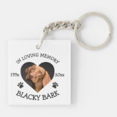 ドッグメモリアルフォトペットカスタムパーソナライズされた キーホルダー (裏面)