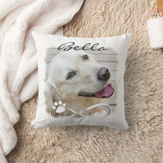 ドッグメモリアル写真ポーハートインフィニティキープサケ クッション (ブランケット)