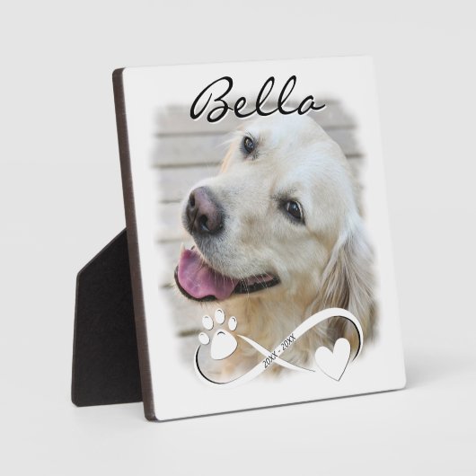 ドッグメモリアル写真ポーハートインフィニティキープサケ フォトプラーク (正面)