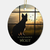 ドッグメモリアル名前をカスタムするセラミックオーナメント セラミックオーナメント (左)