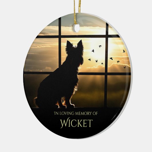 ドッグメモリアル名前をカスタムするセラミックオーナメント セラミックオーナメント (左)
