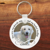 ドッグメモリアル引用文2 Photo Pawprintハートインフィニティ キーホルダー (裏面)