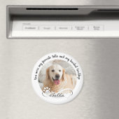 ドッグメモリアル引用文2 Photo Pawprintハートインフィニティ マグネット (インサイチュ (食洗機))