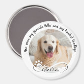 ドッグメモリアル引用文2 Photo Pawprintハートインフィニティ マグネット (正面/裏面)