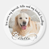 ドッグメモリアル引用文2 Photo Pawprintハートインフィニティ マグネット (正面)