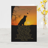 ドッグメモリアル悔やみや弔慰トリビュートカード カード (黄色い花)