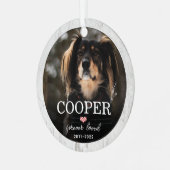 ドッグメモリアル永遠に愛されたフォトクリスマスメタル メタルオーナメント (正面左)