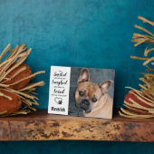 ドッグメモリアル – ペットロス犬の写真悔やみや弔慰記念 フォトプラーク (側面)