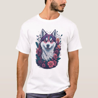 ドッグメンズTシャツ – シベリアハスキーTシャツ Tシャツ