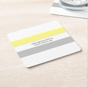 ドッグモダン恋人ラブラドールおもしろい引用文 スクエアペーパーコースター