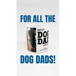 ドッグモダン最高のパパエバカスタムー写真ドッグ名 ツートーンマグカップ