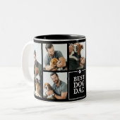 ドッグモダン最高のパパ7 – フォトコラージュ2トーンコーヒー ツートーンマグカップ (正面左)