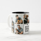 ドッグモダン最高のパパ7 – 写真コラージュ ツートーンマグカップ (正面左)