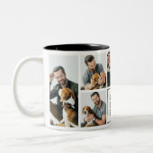 ドッグモダン最高のパパ7 – 写真コラージュ ツートーンマグカップ (左)