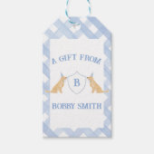 ドッグモノグラムギフトラベル ギフトタグ (正面)