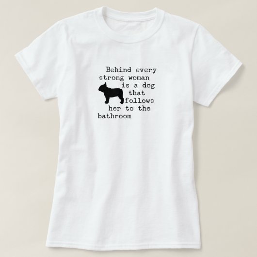 ドッグユーモア引用文フランスの- Bulldog Tシャツ (デザイン正面)