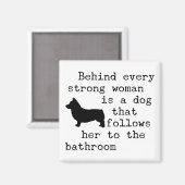 ドッグユーモア引用文 – コルギ マグネット (正面/裏面)