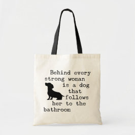 ドッグユーモア引用文- Dachshund トートバッグ