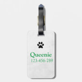 ドッグヨークシャーのテリアの水色 | ラゲッジタグ (裏面縦)