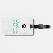 ドッグヨークシャーのテリアの水色 | ラゲッジタグ (裏面横)