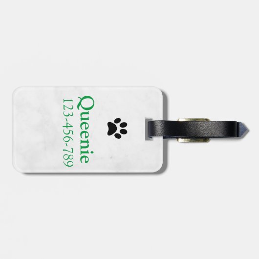 ドッグヨークシャーのテリアの水色 | ラゲッジタグ (裏面横)