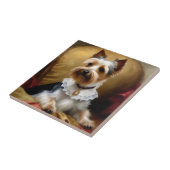 ドッグヨークシャーテリア美しい タイル (側面)