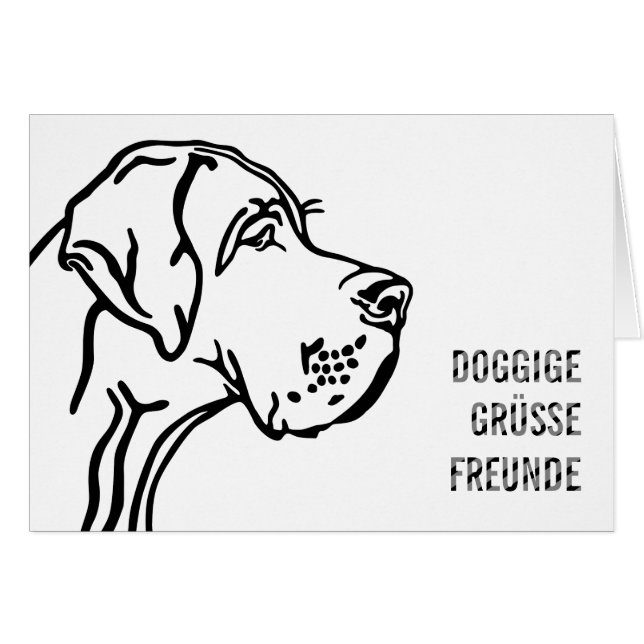 ドッグライオンの挨拶カード (正面横)