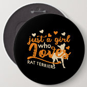ドッグラットテリアはラットテリアを愛する女の子 缶バッジ (正面&裏面)