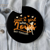 ドッグラットテリアはラットテリアを愛する女の子 缶バッジ (インサイチュ)