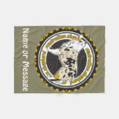 ドッグラバーオーストラリアシェパード名前をカスタムする フリースブランケット (正面(横))