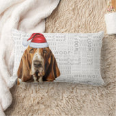 ドッグラバークリスマスバセットハウンドホリデー ランバークッション (ブランケット)