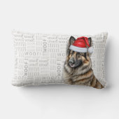 ドッグラバークリスマスベルギーテルヴューレンホリデイ ランバークッション (裏面)