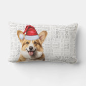 ドッグラバークリスマスペンブロークウェルシュコーギーホリデー ランバークッション (裏面)