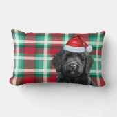 ドッグラバークリスマスラブラドードルアンドホリデープライド ランバークッション (正面)