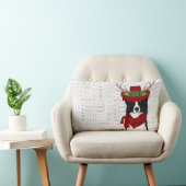 ドッグラバークリスマス縁どコリーホリデイ ランバークッション (椅子)