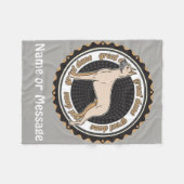 ドッグラバーグレートDane名前をカスタムする/メッセージ フリースブランケット (正面(横))