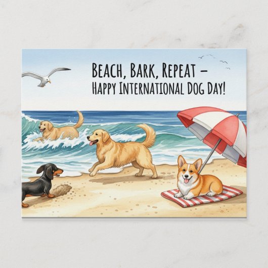 ドッグラバーゴールデンレトリバードッグ ポストカード (正面)