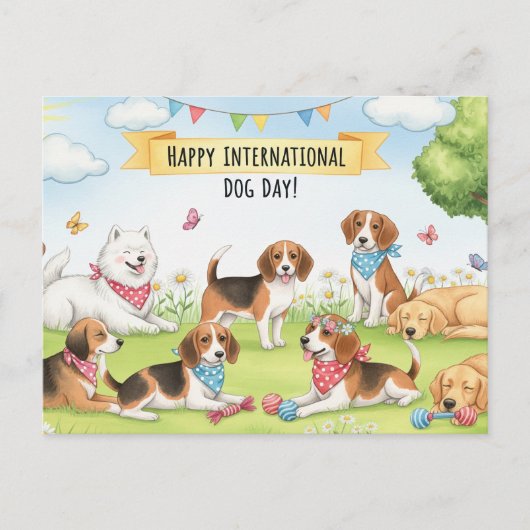 ドッグラバーゴールデンレトリバーパパドッグダディ ポストカード (正面)