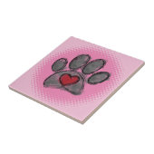 ドッグラバースケッチウォーターカラーハーフトーンプリント タイル (側面)