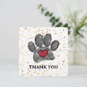 ドッグラバースケッチウォーター絵を描カラー（ばちゃばちゃ）跳ねる サンキューカード (スタンド正面)