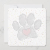 ドッグラバースケッチウォーター絵を描カラー（ばちゃばちゃ）跳ねる サンキューカード (裏面)