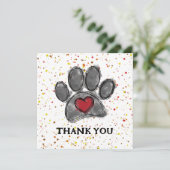 ドッグラバースケッチウォーター絵を描カラー(ばちゃばちゃ)跳ねる サンキューカード (スタンド正面)