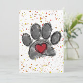 ドッグラバースケッチウォーター絵を描カラー（ばちゃばちゃ）跳ねる 招待状 (スタンド正面)