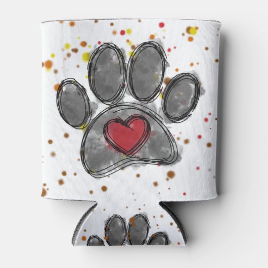 ドッグラバースケッチウォーター絵を描カラー(ばちゃばちゃ)跳ねる 缶クーラー (正面)